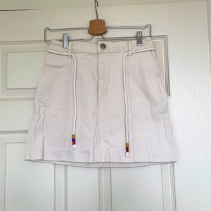 Madewell White Denim Skirt